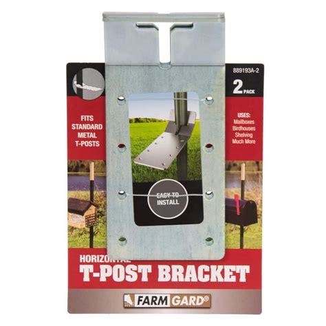 metal t post sign bracket|farmgard t post bracket.